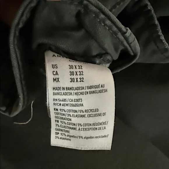 American Eagle Outfitters Dark Olive Chinos - Picture 2 of 3